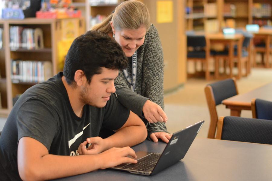 Gabrielle Martinez studies in the quiet library. Tutorial classrooms can be louder, especially during student choice.