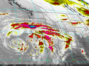 A Pacific storm drenched most of the state on Friday, giving much needed water to the parched southland.