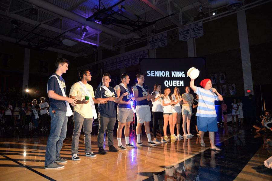 The display of all of the seniors on the 2015 Homecoming court. 