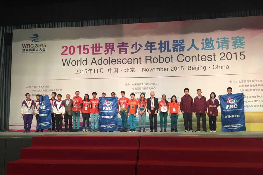 BEEP BEEP: Team 3476 Code Orange, a robotics team based out of Irvine, CA, travelled to Beijing, China to participate in the World Adolescent Robotics Competition. The team, in alliance with two other Chinese teams, won the championship award.
