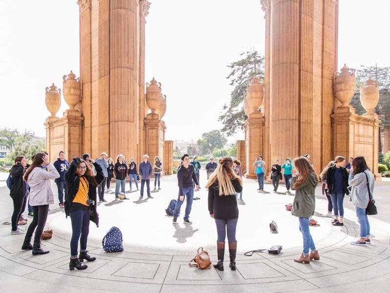 Choir took a trip through California during spring break. While in San Francisco they performed briefly at the Palace of Fine Arts where they were noticed by visiting tourists. One, a visiting police officer, wrote a letter to Principal Smalley after finding SJHHS on the internet.