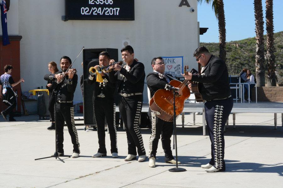  A performance from a Mariachi band, featuring junior Peter Soto on trumpet, closed out Muticultural week.