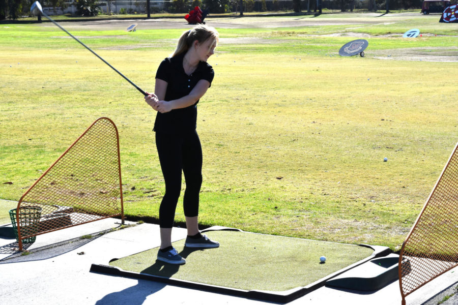 The girls practiced four to five days a week during their season at the golf range off campus. They play at the San Juan Golf Club.