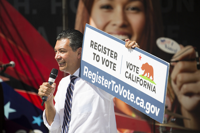 California Secretary of State, Alex Padilla, has been instrumental in voter registration drives since before the 2016 Election. Over 100,000 teens preregistered to vote in the last two months, he says.