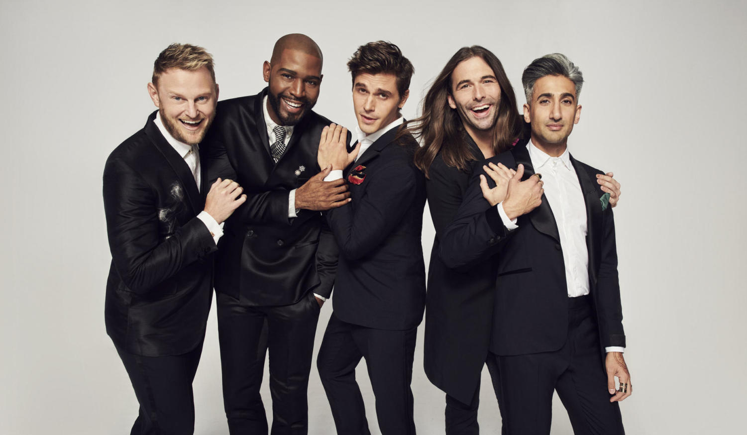 Left to Right: Bobby Berk, Karamo Brown, Antoni Porowski, Jonathan VanNess and Tan France.