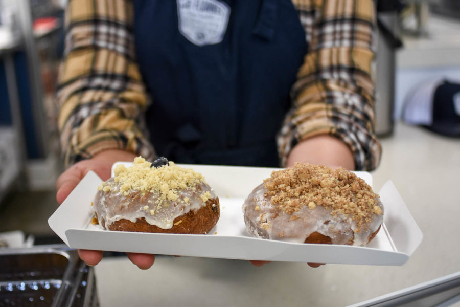 JD Flannel Donuts & Coffee, which opened on January 15, is full of fresh and delicious donuts, such as the Cinnamon Crumble donut, the February 12 special, and the Blueberry Lemon donut. 