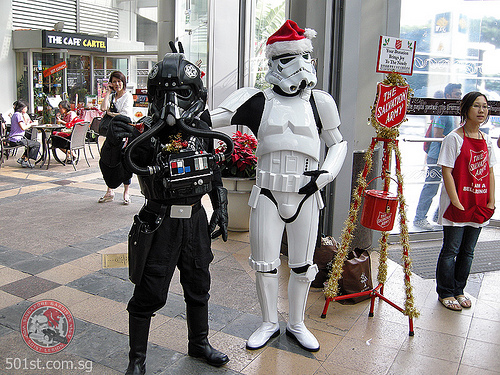 The 501st Legion is a charity group made up of Star Wars fans who focus on making accurate and realistic costumes of characters. They attend several charity events, and have partnered with the Make-A-Wish Foundation. 