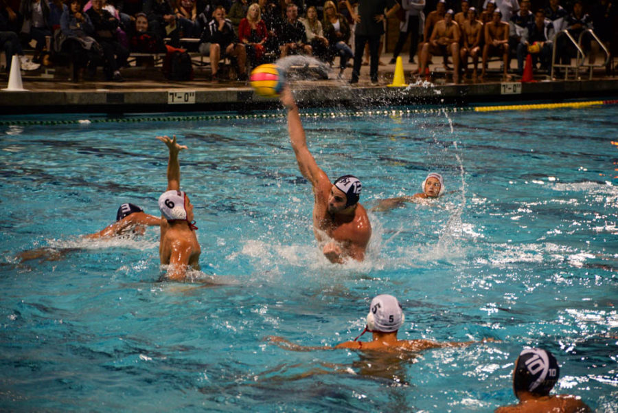 Senior Max Miller reaches to score a goal against Chadwick high school for the CIF quarter finals. Stallions won 10-5 and advanced to the semi-finals against El Dorado high school.
