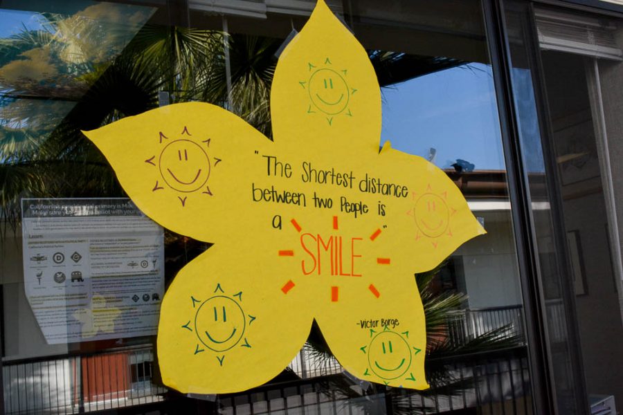 The SJHHS staff made posters with quotes encouraging kindness and posted them on their windows and doors during kindness week.