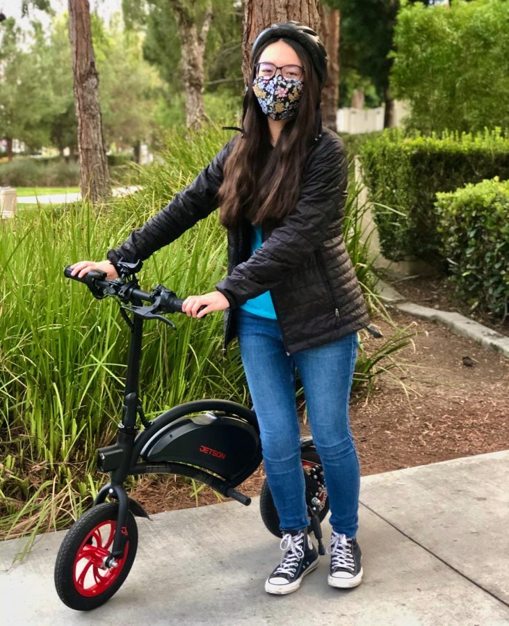 Example of a Student using an E-Bike