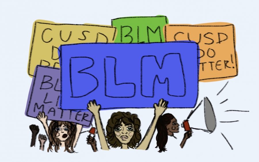The student group CUSDAgainstRacism, made the subject of BLM posters on campus a prominent part of the public comment portion of the last board meeting.