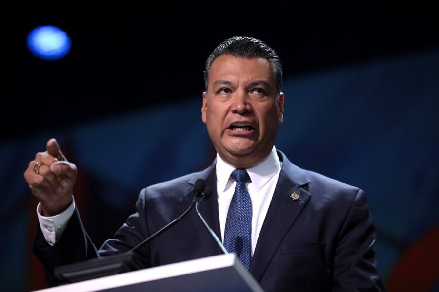 New California Senator, Alex Padilla, speaks at the 2019 California Democratic Party State Convention.