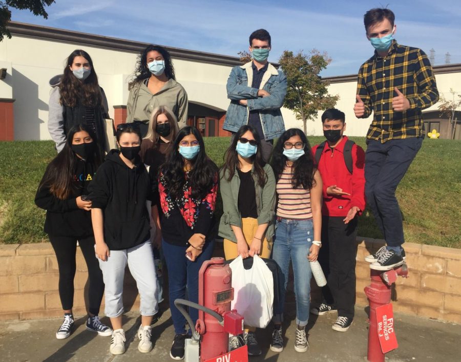 This image shows the Academic Decathlon team following their scrimmage in November 2020. The team then went on to compete in the Orange County competition, doing so well in it that they were invited to state.