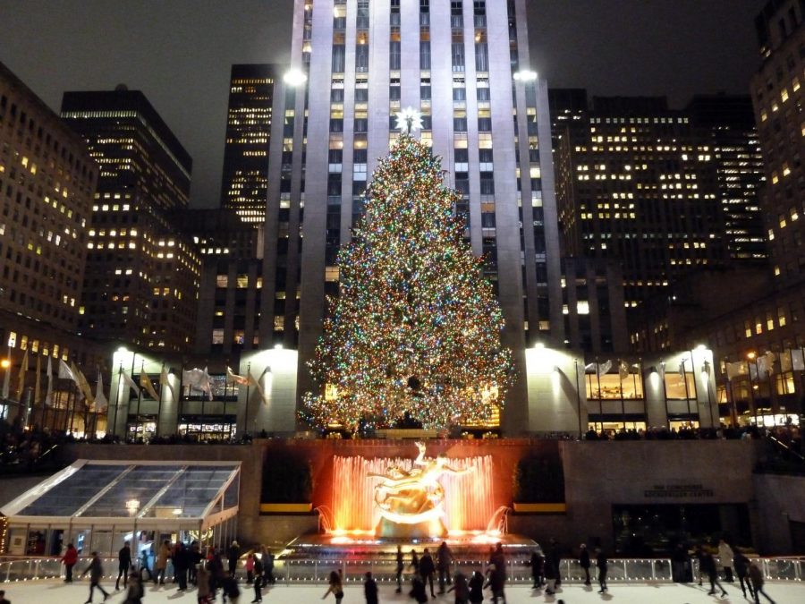 The+Rockefeller+Center+Christmas+tree+is+an+annual+tradition+in+Manhattan%2C+New+York.+Every+year%2C+a+public+ceremony+is+hosted+for+the+lighting+of+the+tree%2C+and+throughout+the+holiday+season%2C+attracts+around+125+million+tourists.