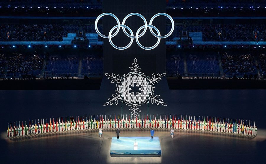 The opening ceremony for the 2022 Winter Olympics, in Beijing. Traditionally, the ceremony consists of a parade with all of the nations participating in the game and the lighting of the Olympic torch. 