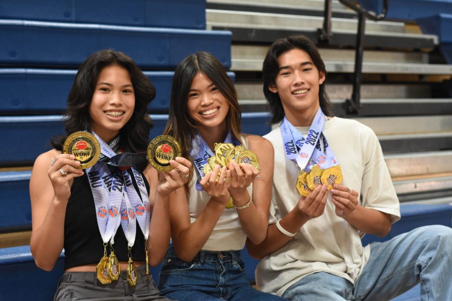 Karate siblings Jacob (12), Miyah (11), and Ella Verde (9) recently competed at the World Championships in Florida, placing in the top five athletes across various categories. With nearly a decade of training, the trio came home with an abundance of medals.