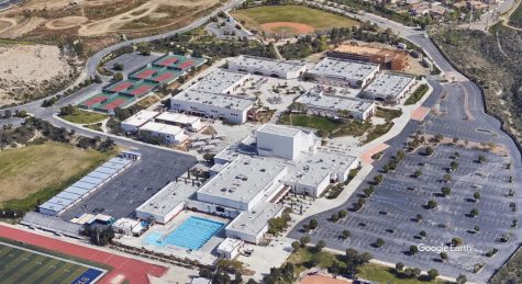 San Juan Hills High School as shown from above was the scene of a bomb threat on Dec. 6, 2022. The threat triggered a response by the SMART team and the threat was deemed not credible after a search was conducted involving four teams of bomb sniffing dogs.
