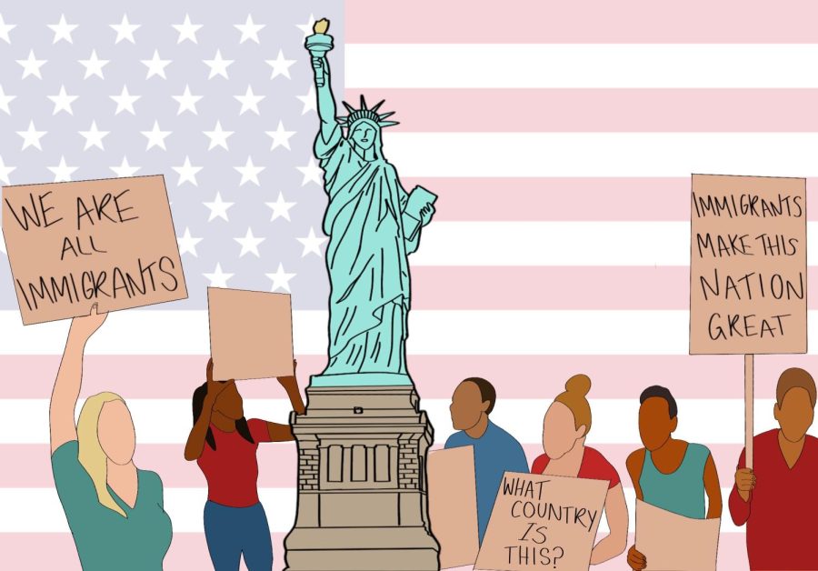 More+than+one+million+immigrants+come+to+the+U.S.+each+year+to+live+out+their+American+Dream.+However%2C+immigrant+students+say+that+moving+to+a+new+country%2C+fitting+in%2C+and+succeeding+in+the+education+system%2C+all+come+with+challenges.+On+Mar.+2%2C+the+fourth+day+of+Unity+Week%2C+students+from+the+organization+No+Place+For+Hate+will+give+a+presentation+on+immigration+to+increase+awareness+on+the+topic.
