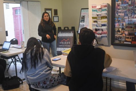 Martiza Rebollar instructsstudents during the aftserschool Unidos program, which focuses on bolstering the academic success of students in traditionally underserved communites.