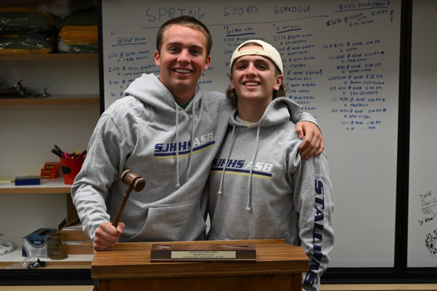Carson De Filippo (11) and Jack Goldbaum (11) have been elected as the 2023-24 ASB President and Vice President. Together, they hope to improve the SJHHS atmosphere and put on exciting events.