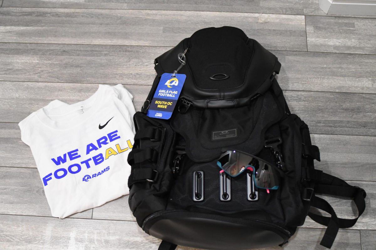 Outside of the swag bag given by NFL Flag, the Los Angeles Rams provided their own gear for the South Oc Wave team as they were their representatives in the tournament. All players received a LA rams shirt, an Oakley backpack, and a pair of Oakley sunglasses. 
