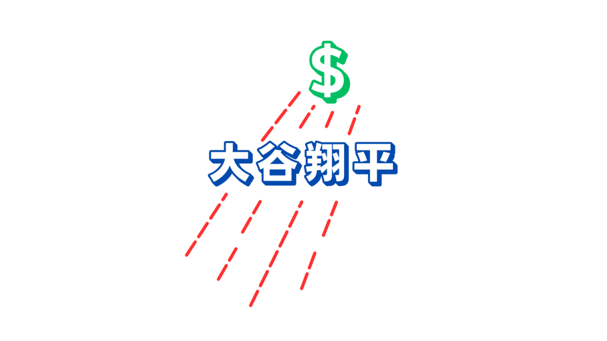 Shohei Ohtani’s name is written in traditional Japanese kanji which takes the palace of the iconic Dodgers cursive word logo. Instead of a baseball at the top of the logo, a dollar sign is there to symbolize alleged gambling.