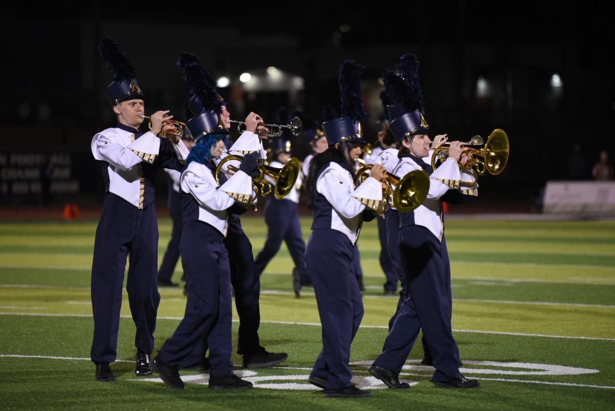 During the halftime of varsity football’s first round of CIF game, the marching band gave a great performance. All season long, these Stallions have brought out school spirit and shown the crowd how to RFTB.  
