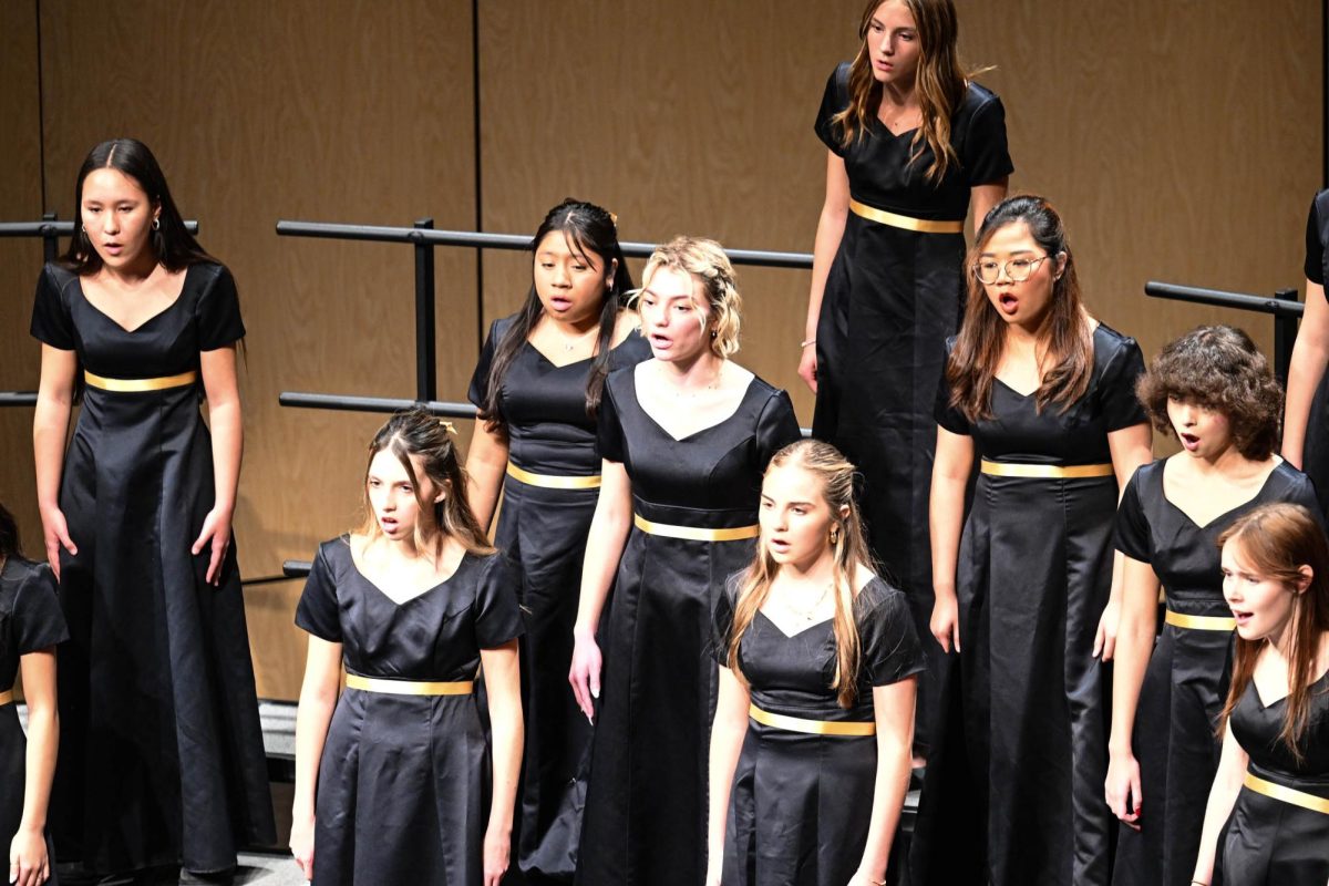 From left to right: Anya Bryan (10), Taylor Clarke (12), Jasmine Castro (12), Bridget Reasoner (11), Talia Doyle (9), Danilynn Mathews (10), Sophia Jeanaxia Gonzales (10), Molly Mccabe (11), and Daisy Wilding (11). 