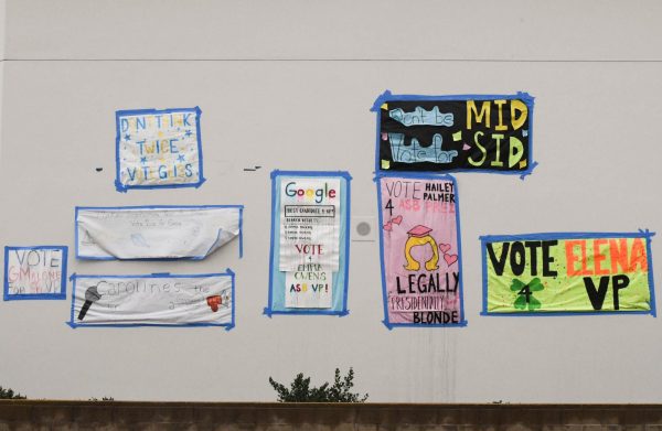 Posters line the walls of campus buildings as student candidates for ASB and other positions prepare for the upcoming elections. Several students run for the position of ASB President, hoping to have a positive impact on the school’s culture as they take the mantle.