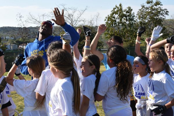 Held at Vista Del Mar K-8, the Los Angeles Rams and club flag football team 'South OC Wave', join forces and collaborate in the first ever Orange County Rams youth performance camp. Players were coached by both Rams staff and high school girls, in hope of inspiring the future generation of female athletes. 