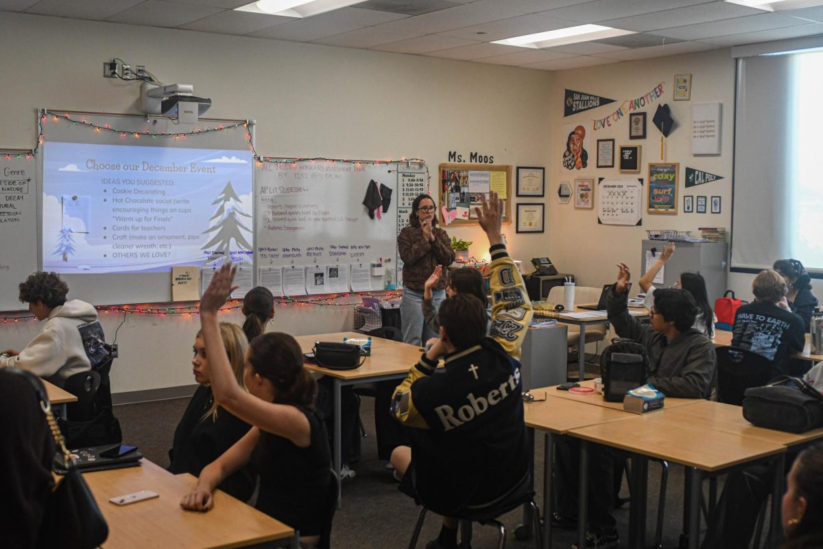 Link Crew members vote on December event pitches to throw for freshmen before finals week. The majority of the votes decided on holiday cookie decorating. Freshmen, be on the lookout Friday December 12th in the upper quad to participate in this event!