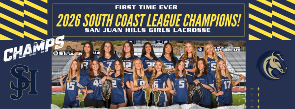 Varsity Girls Lacrosse stands with pride to showcase their South Coast League Champion title for the 2026 season. For the first time these girls take this victory from playoffs. Their team ends the season undefeated. 